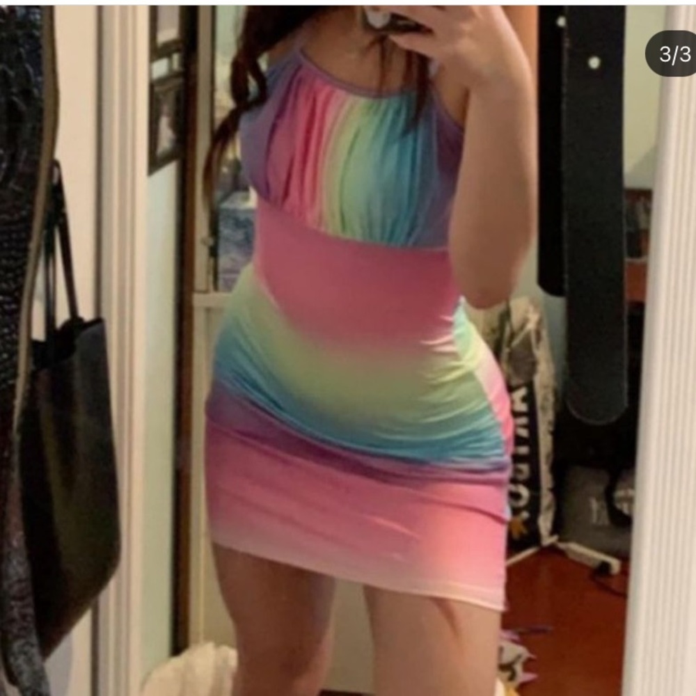 Rainbow dress size xs